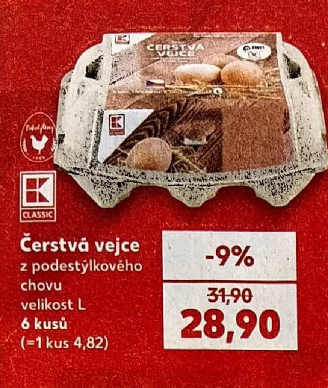 Čerstvá vejce z podestýlkového chovu