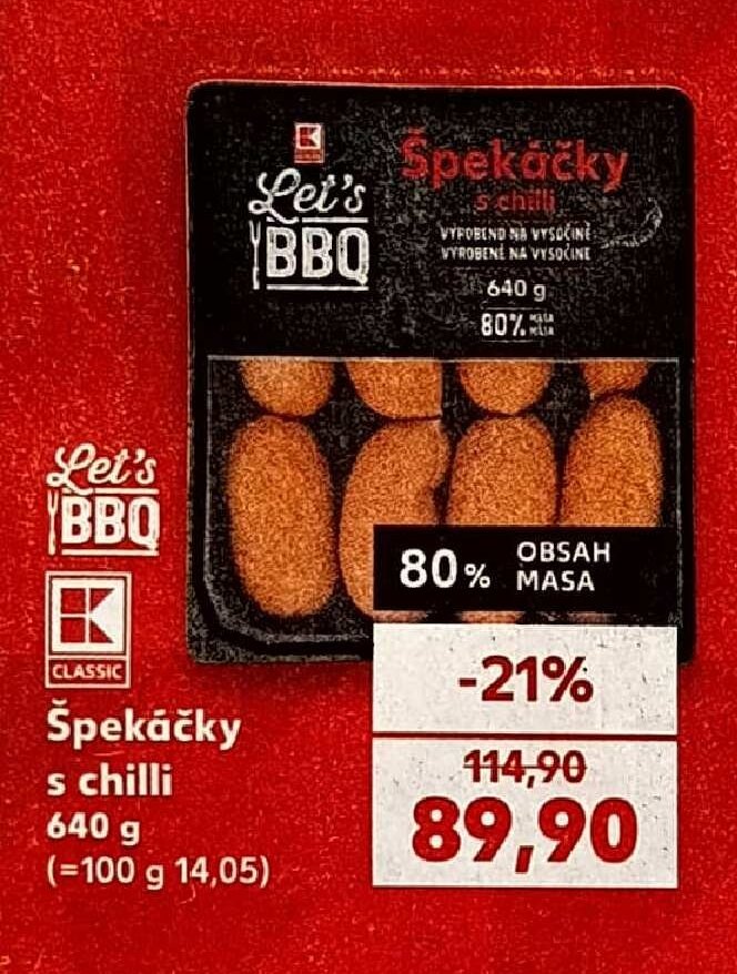 Špekáčky s chilli