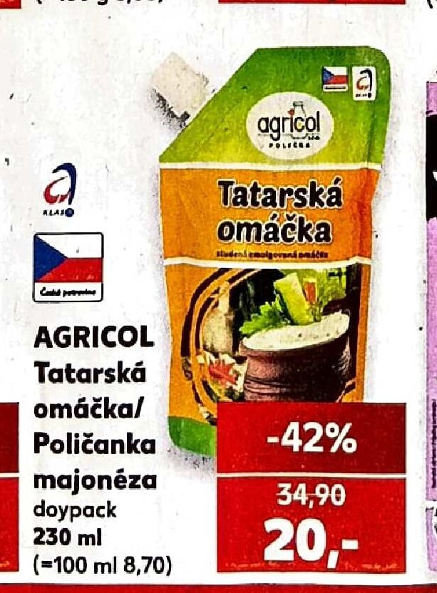 Agricol Tatarská omáčka / Poličanka majonéza