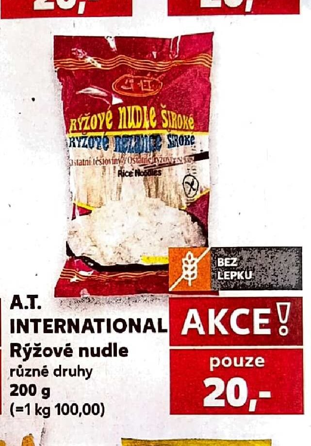A.T. INTERNATIONAL Rýžové nudle různé druhy 200 g