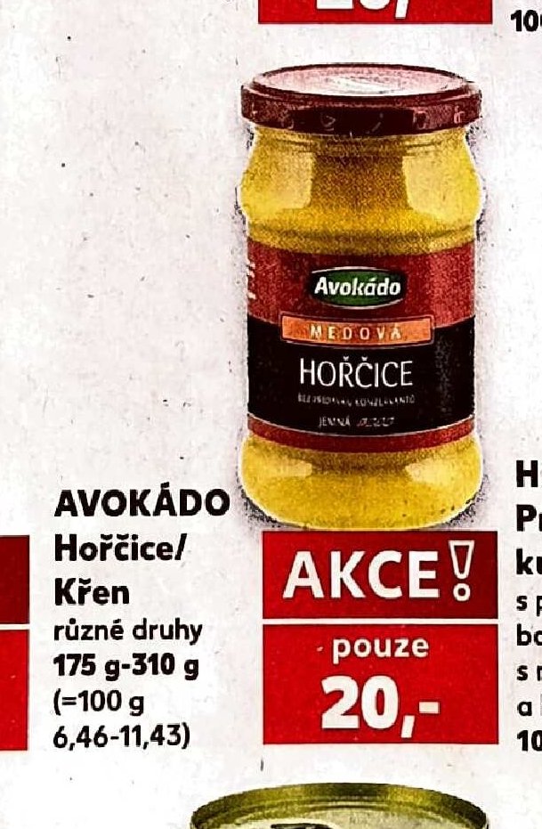 AVOKÁDO Hořčice/Křen různé druhy 175 g - 310 g