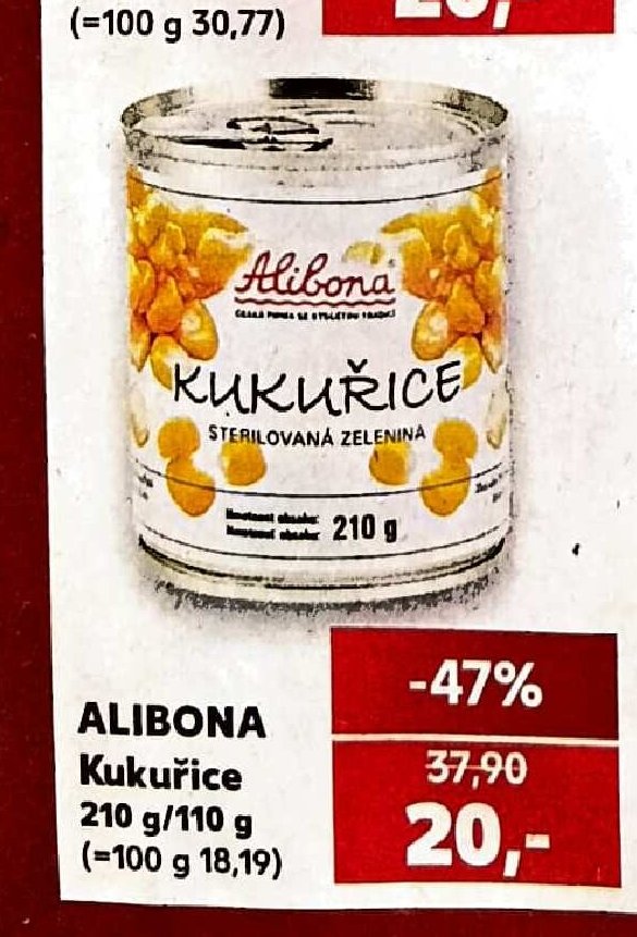 ALIBONA Kukuřice 210 g/110 g