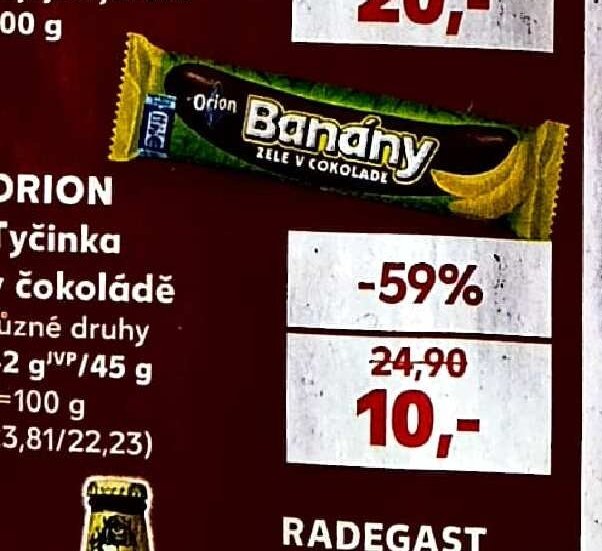 Orion Banány v čokoládě