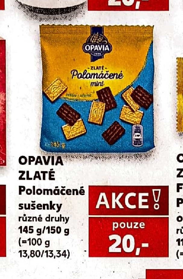 Opavia Zlaté Polomáčené sušenky