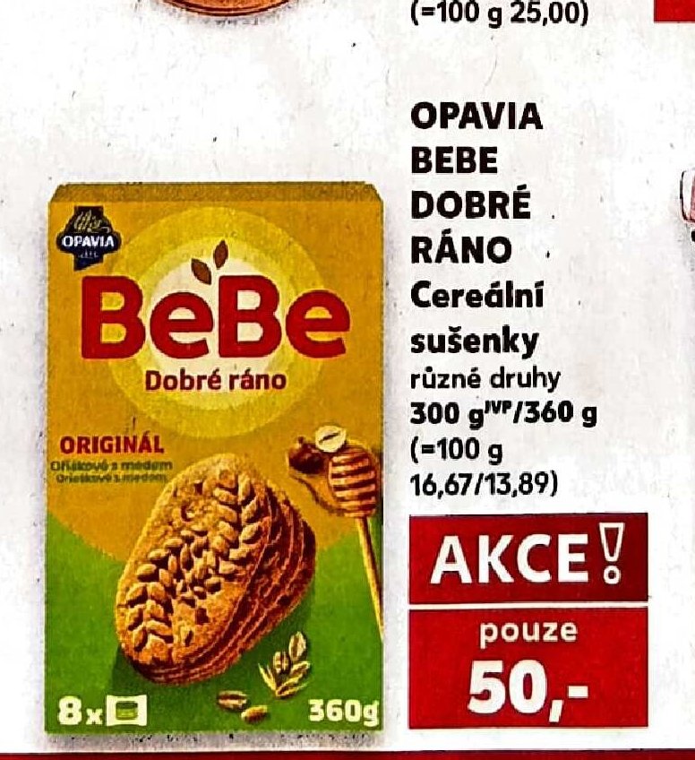 Opavia BeBe Dobré ráno cereální sušenky