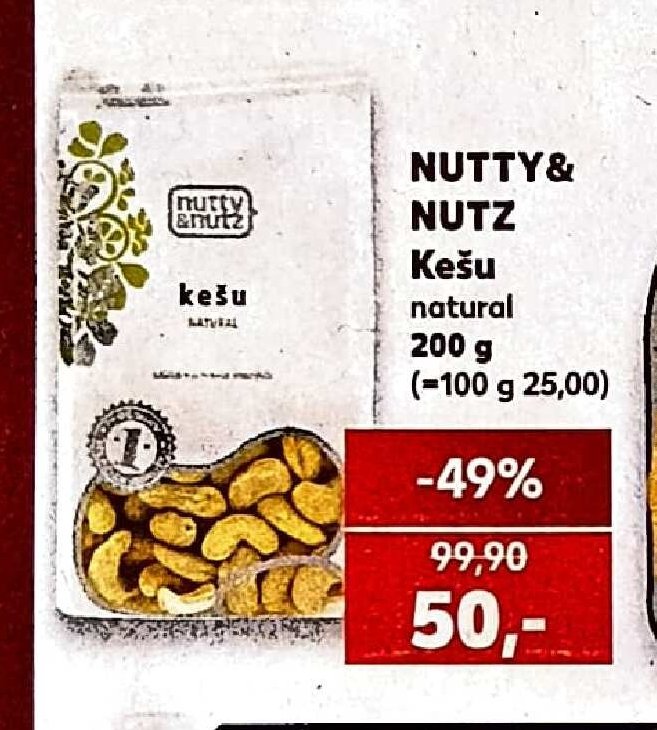 NUTTY&NUTZ Kešu natural