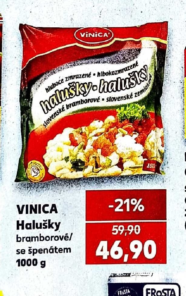 VINICA Halušky bramborové se špenátem