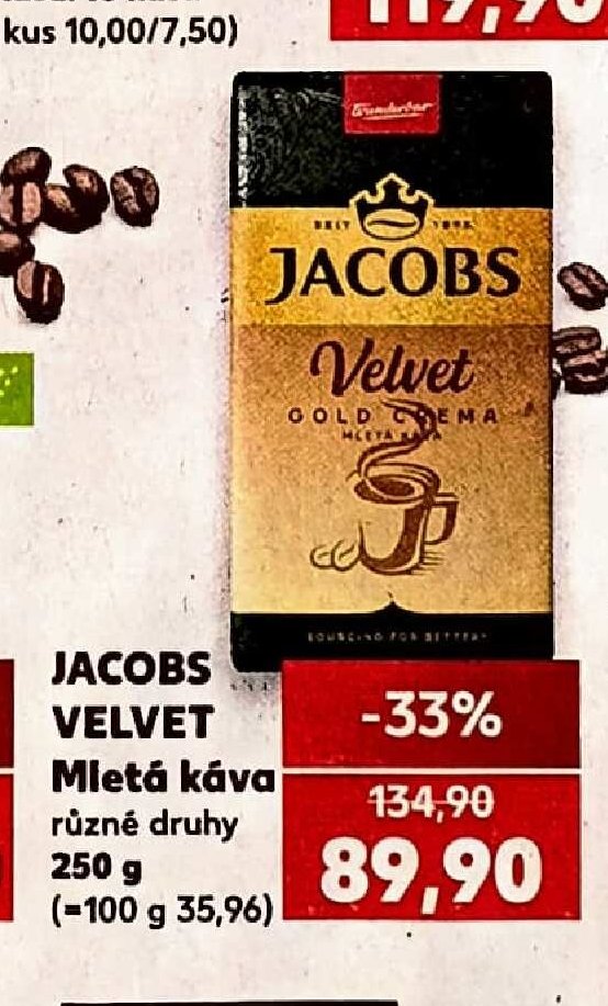 Jacobs Velvet Mletá káva
