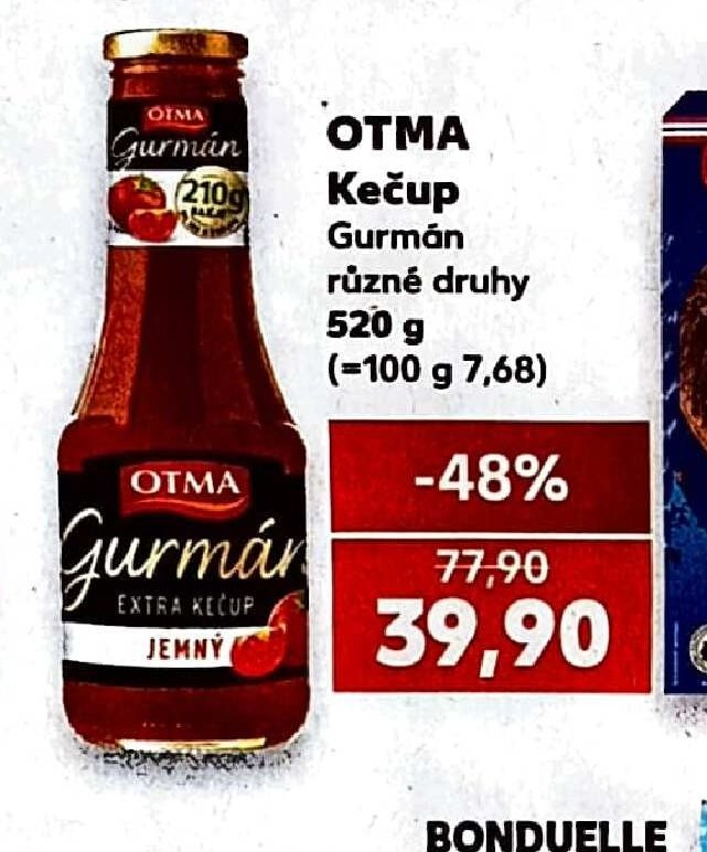 Otma Kečup Gurmán různé druhy 520 g