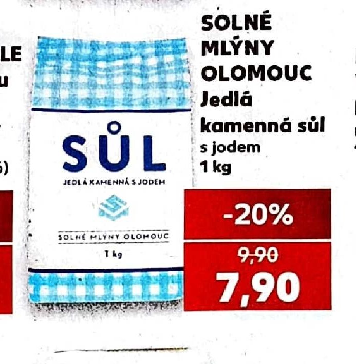 Solné mlýny Olomouc Jedlá kamenná sůl s jodem 1 kg