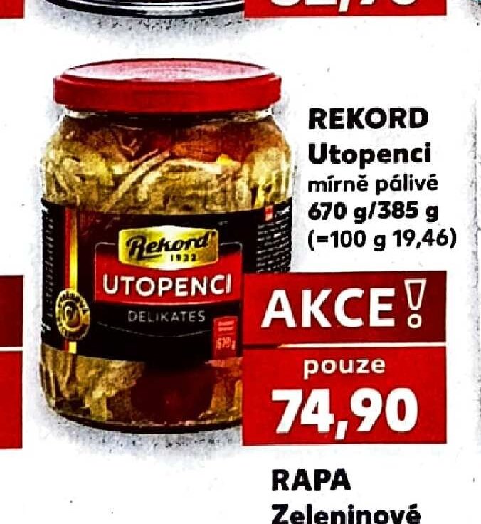 Rekord Utopenci mírně pálivé 670 g