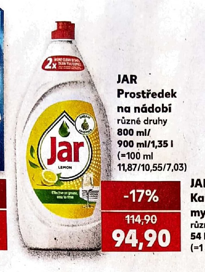 Jar Prostředek na nádobí