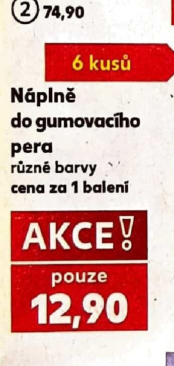 Náplně do gumovacího pera