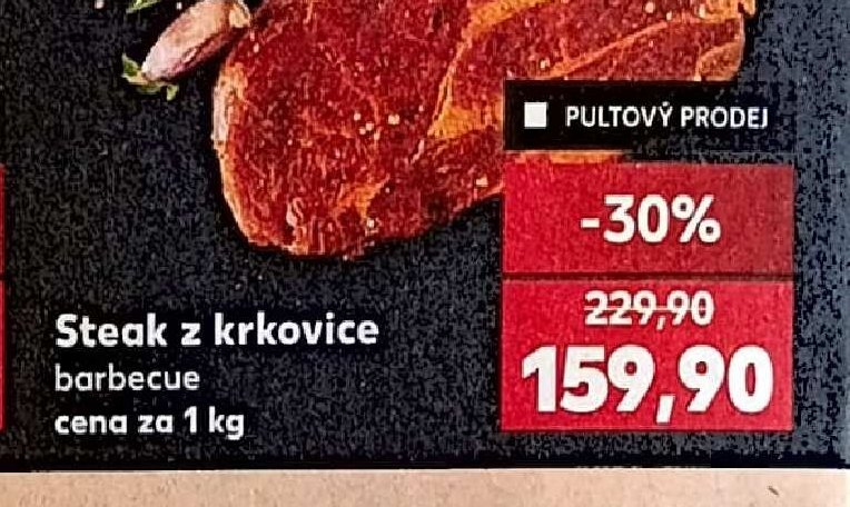 Steak z krkovice barbecue