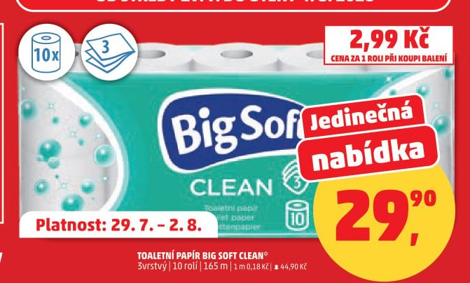Toaletní papír Big Soft Clean