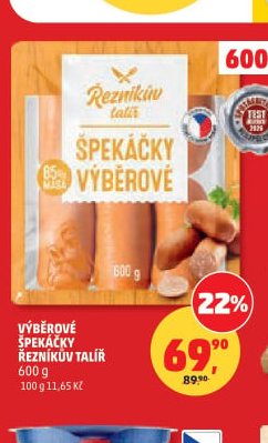Špekáčky výběrové Řezníkův talíř