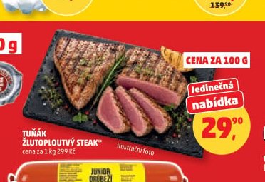 Tuňák žlutoploutvý steak