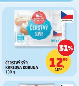 Čerstvý sýr Karlova Koruna