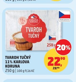 Tvaroh tučný 11% Karlova Koruna