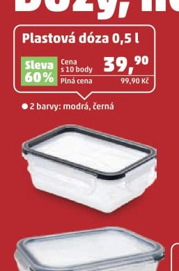 Plastová dóza 0,5 l