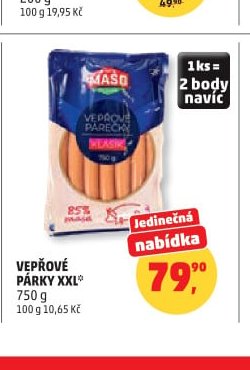VEPŘOVÉ PÁRKY XXL