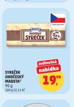 Syreček Jihočeský Madeta