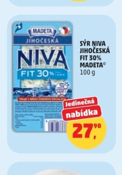 Sýr Niva Jihočeská fit 30% Madeta
