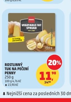 Rostlinný tuk na pečení Penny