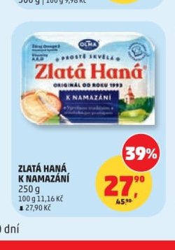 Zlatá Haná k namazání