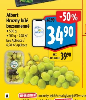 Albert Hrozny bílé bezsemenné