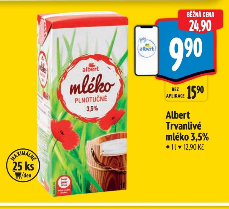 Albert Trvanlivé mléko 3,5%