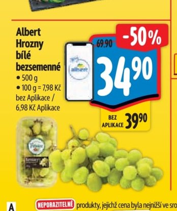 Albert Hrozny bílé bezsemenné