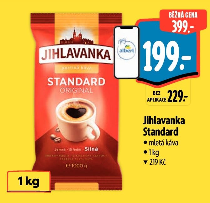 Jihlavanka Standard mletá káva