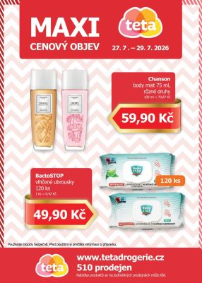 akční leták Teta drogerie 27.7.2026-29.7.2026
