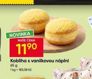 Kobliha s vanilkovou náplní