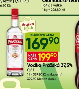 Vodka Pražská 37,5%