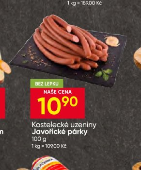 Kostelecké uzeniny Javořické párky