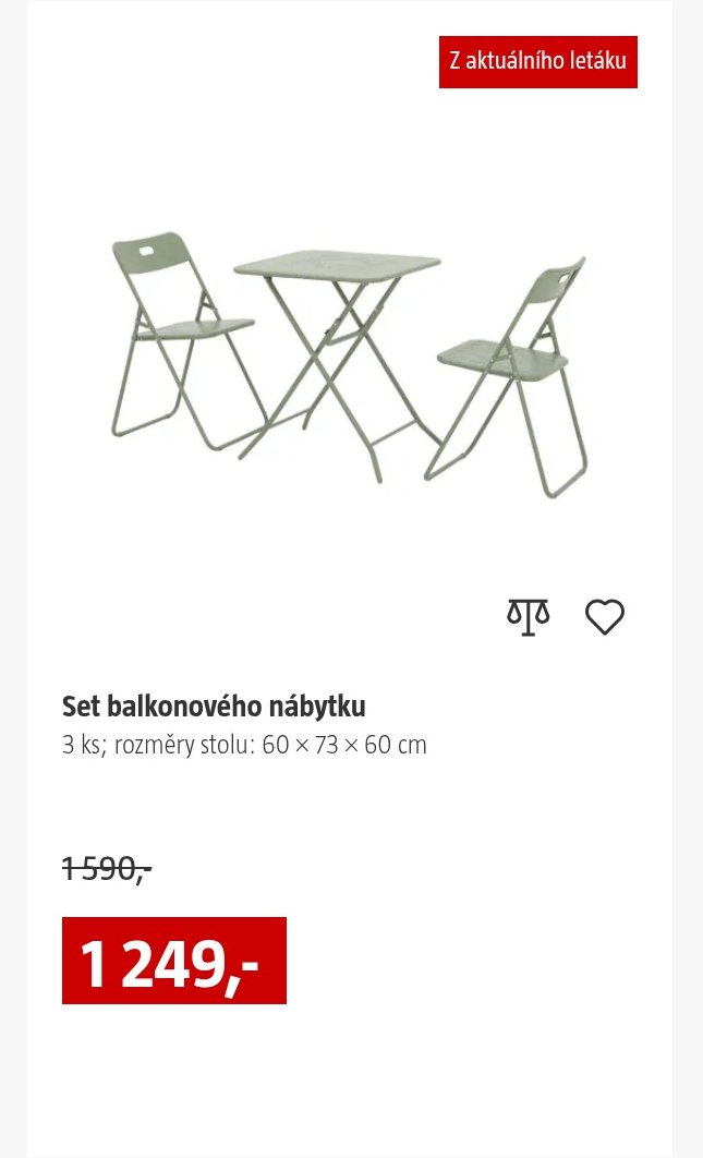 Set balkonového nábytku