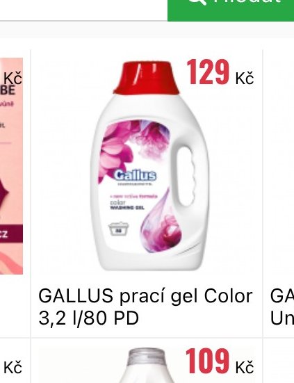 GALLUS prací gel Color 3,2 l/80 PD