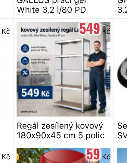 Regál zesílený kovový 180x90x45 cm 5 polic