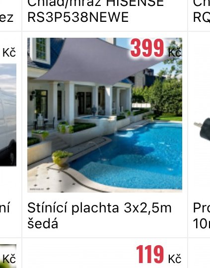 Stínicí plachta 3x2,5m šedá