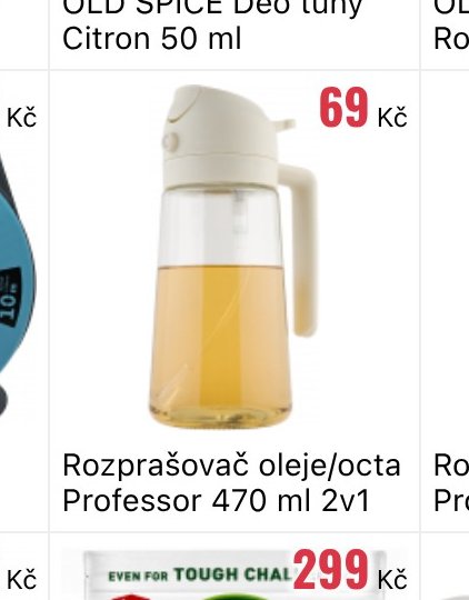 Rozprašovač oleje/octa Professor 470 ml 2v1