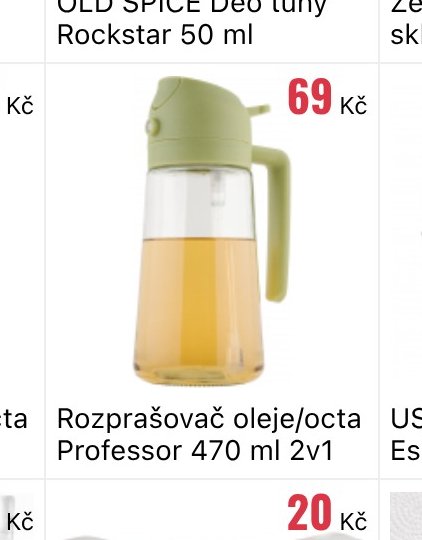 Rozprašovač oleje/octa Professor 470 ml 2v1
