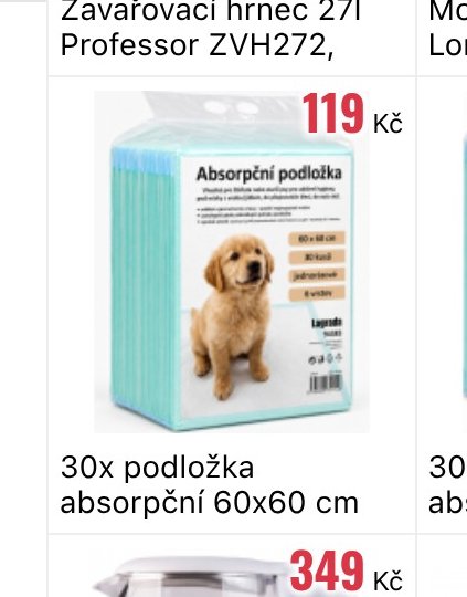 30x podložka absorpční 60x60 cm