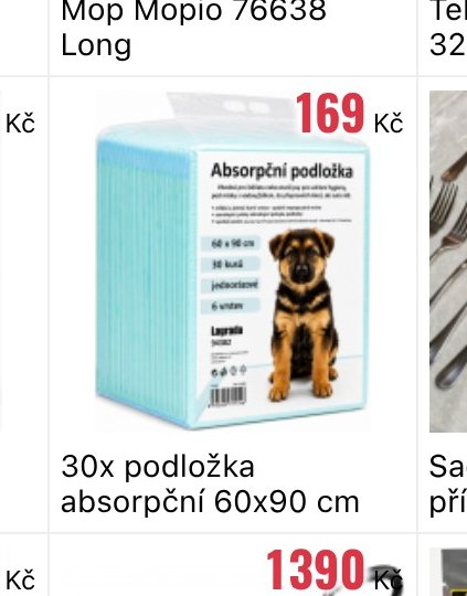 30x podložka absorpční 60x90 cm