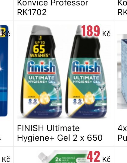 FINISH Ultimate Hygiene+ Gel 2 x 650