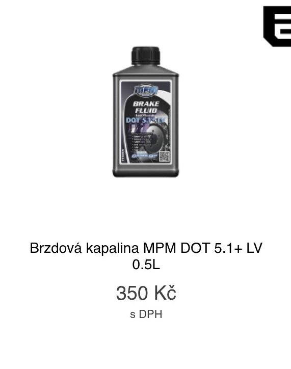 Brzdová kapalina MPM DOT 5.1+ LV 0.5L