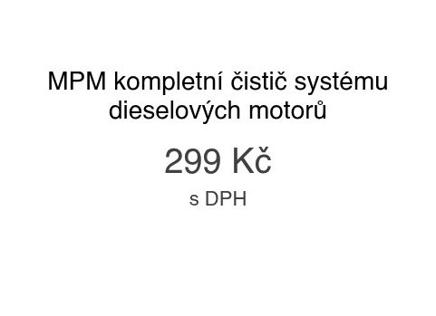 MPM kompletní čistič systému dieselových motorů
