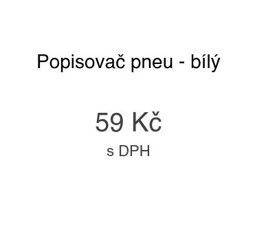 Popisovač pneu - bílý