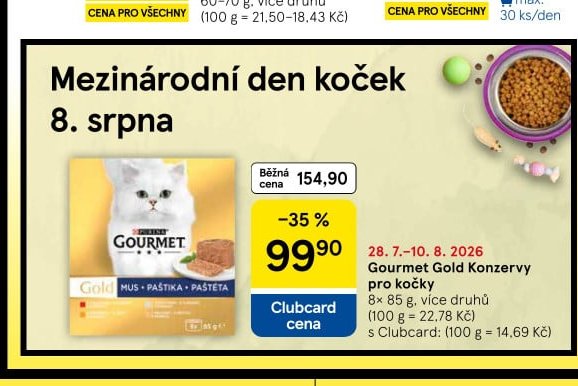 Gourmet Gold Konzervy pro kocky